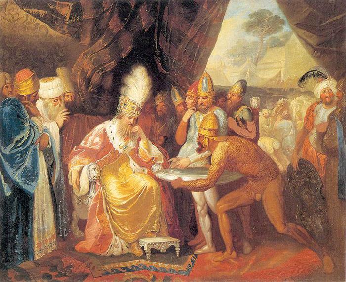 Franciszek Smuglewicz Scythians meeting with Darius oil painting image